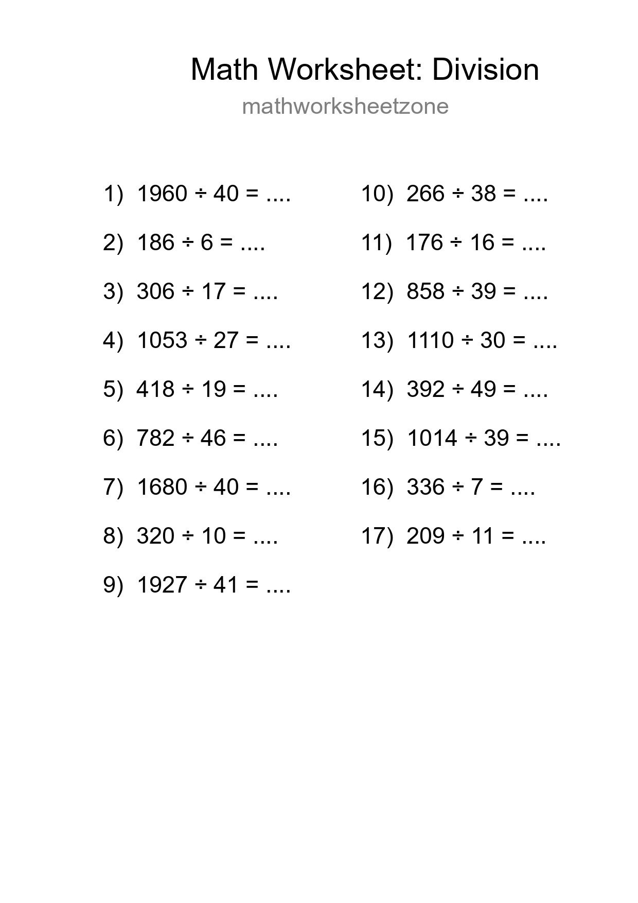 Free 17 Division Math Worksheet For Grade 2 - Part 94