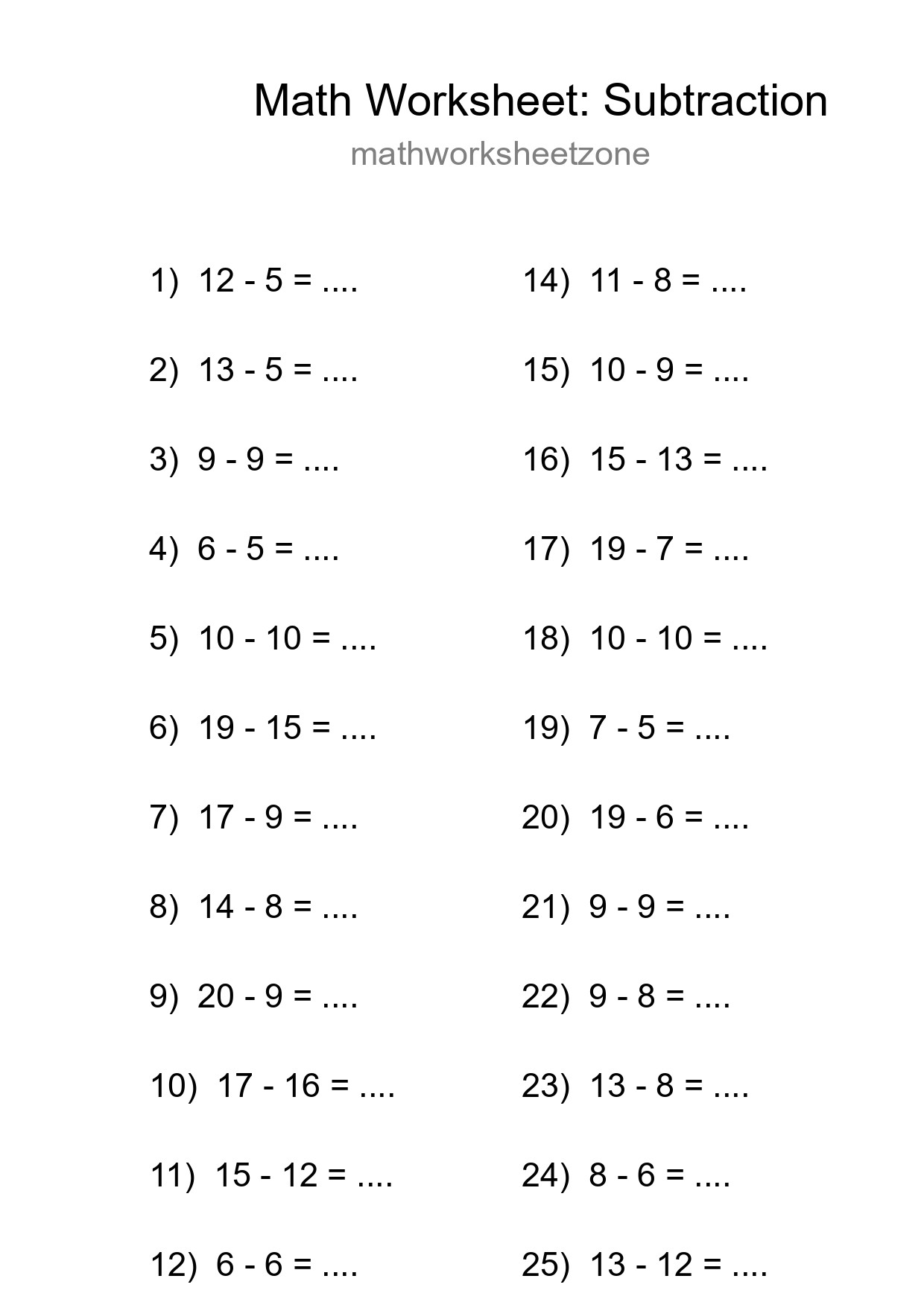 Free 26 Subtraction Math Worksheet For Grade 2 - Part 68