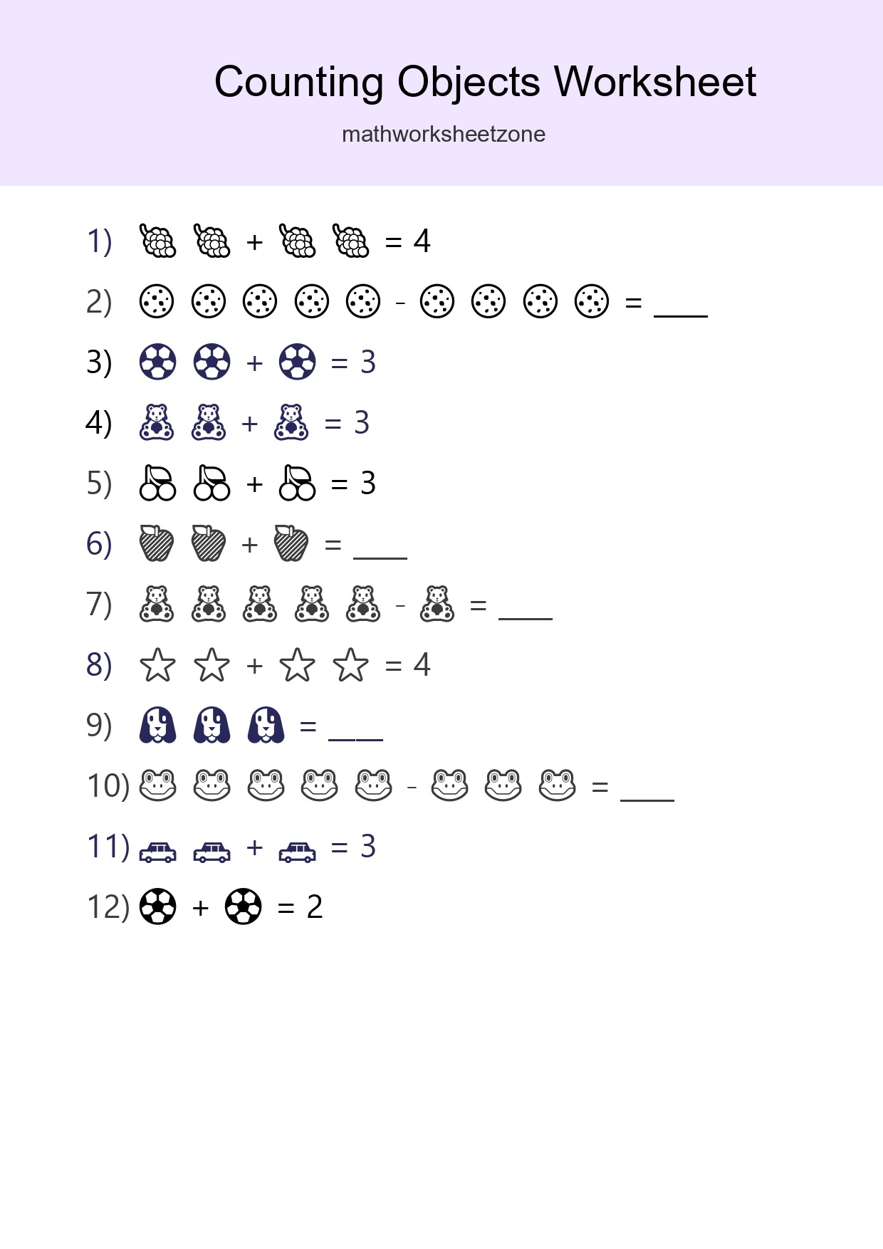 Learn Counting With Pictures Worksheet (Pre-K) - Part 63